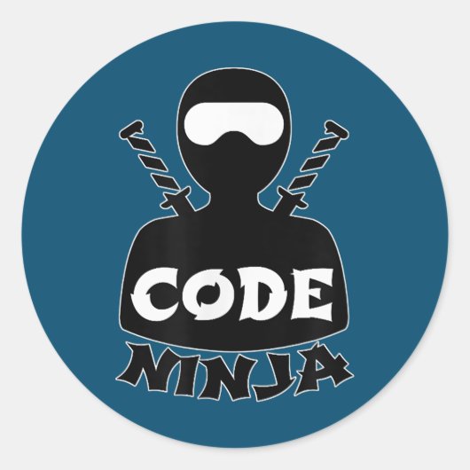 Code Ninja Computer Coding Engineer Funny Lovers Runder Aufkleber (Vorderseite)