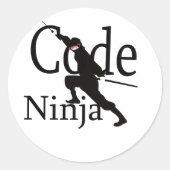 Code Ninja Runder Aufkleber (Vorderseite)