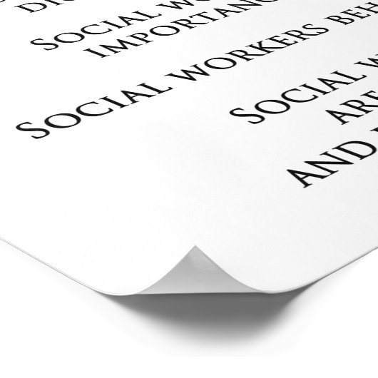 Code of Social Worker Ethics printable art Poster (Ecke)