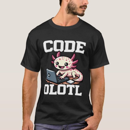 Code Olotl Funny Axolotl Programmer 1 T-Shirt (Vorderseite)