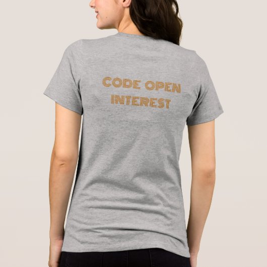Code Open Interest Tri-Blend Shirt (Rückseite)