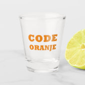Code Oranje Shot Glass: Embrace Dutch Pride Schnapsglas (Vorderseite)