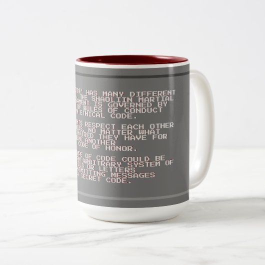 Code-Pokal Zweifarbige Tasse (VorderseiteRechts)