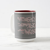 Code-Pokal Zweifarbige Tasse (Vorderseite Links)