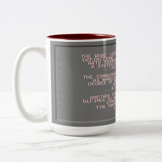 Code-Pokal Zweifarbige Tasse (Links)