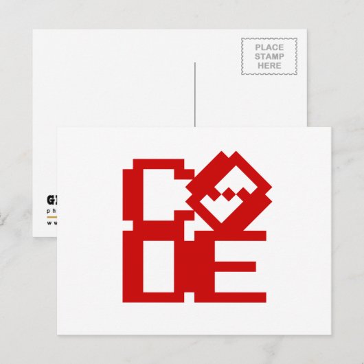 CODE POSTKARTE (Vorne/Hinten)