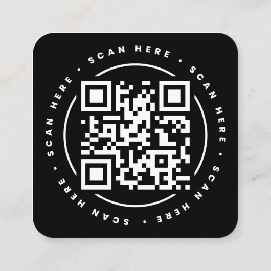 Code QR Personnalisé Quadratische Visitenkarte (Rückseite)