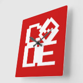 CODE QUADRATISCHE WANDUHR (Winkel)