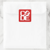 CODE QUADRATISCHER AUFKLEBER (Tasche)