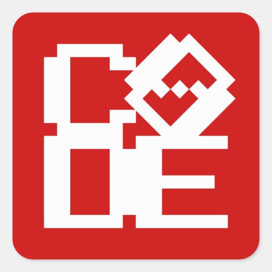 CODE QUADRATISCHER AUFKLEBER (Vorderseite)