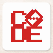 CODE RECHTECKIGER PAPPUNTERSETZER (Vorderseite)