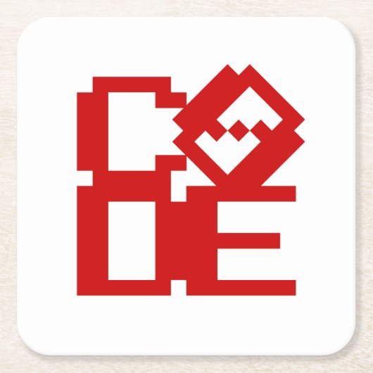 CODE RECHTECKIGER PAPPUNTERSETZER (Vorderseite)