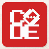 CODE RECHTECKIGER PAPPUNTERSETZER (Vorderseite)