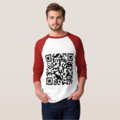 Code Rickrolled Rick-Rollen QR T-Shirt (Vorne ganz)