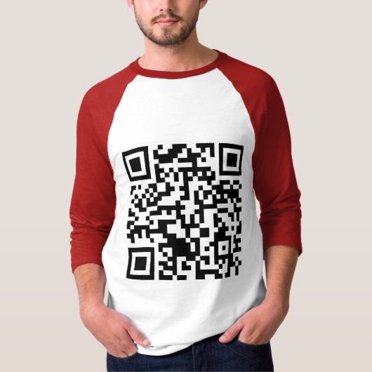 Code Rickrolled Rick-Rollen QR T-Shirt (Vorderseite)