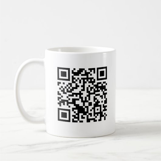 Code Rickrolled Rick-RollenQR Kaffeetasse (Links)