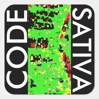 CODE SATIVA QUADRATISCHER AUFKLEBER