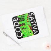 CODE SATIVA QUADRATISCHER AUFKLEBER (Umschlag)