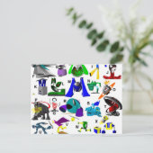 Code-Schlüssel - Roboter Postkarte (Stehend Vorderseite)