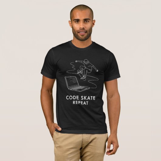 Code, Skate, Wiederholung T-Shirt (Vorne ganz)