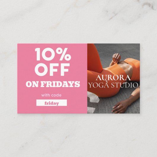 Code-Sonderaktion für Yoga Studio Visitenkarte (Vorderseite)