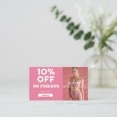 Code-Sonderaktion für Yoga Studio Visitenkarte (Stehend Vorderseite)