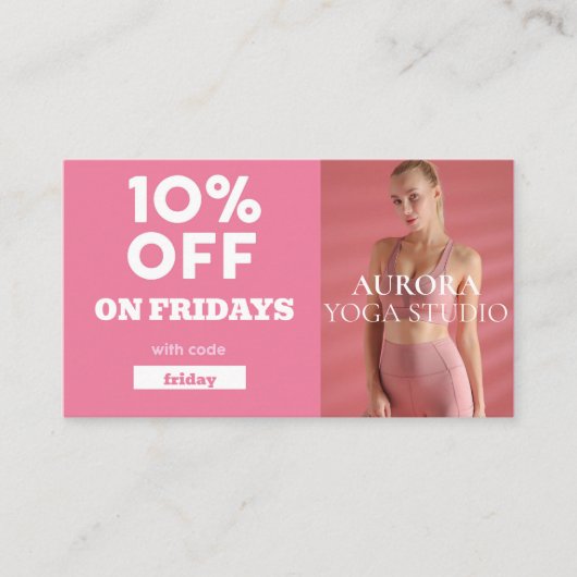 Code-Sonderaktion für Yoga Studio Visitenkarte (Vorderseite)