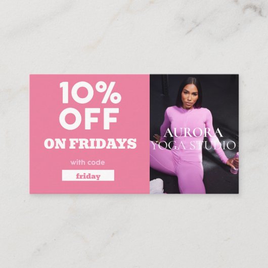 Code-Sonderaktion für Yoga Studio Visitenkarte (Vorderseite)