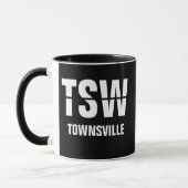 Code & Stadt hinzufügen - Flughafcode TSW TOWNSVIL Tasse (Links)