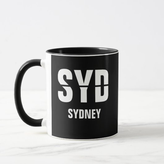 Code & Stadt hinzufügen - Flughafencode - SYD Sydn Tasse (Links)