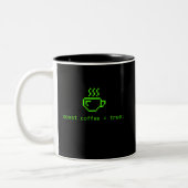 Code und Coffee Life sind gut Zweifarbige Tasse (Links)