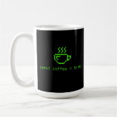 Code und Kaffee Leben ist gut Kaffeetasse (Links)
