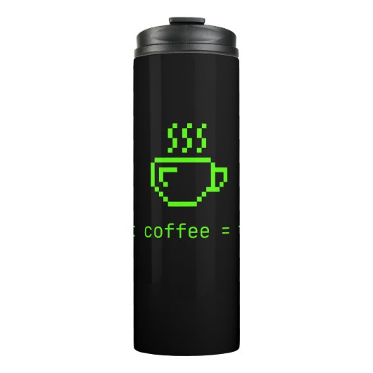 Code und Kaffee Leben ist gut Thermosbecher (Vorderseite)