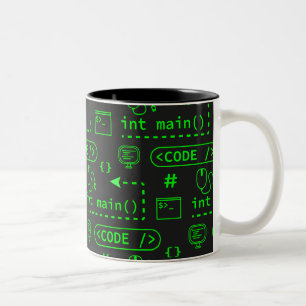 Code und Material - Schwarzes Zweifarbige Tasse