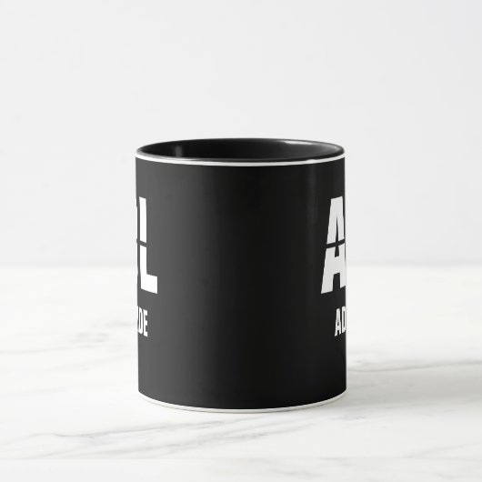 Code und Stadt hinzufügen - Airport Code ADL ADELA Tasse (Zentrum)