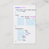 Code Visitenkarte (Rückseite)