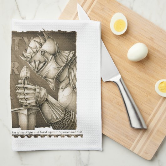 Code von Chivalry Geschirrtuch (Viertel Falte)