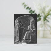 Code von Hammurabi, oben auf der Stele Postkarte (Stehend Vorderseite)