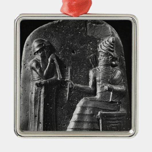 Code von Hammurabi, Spitze des Stele Silbernes Ornament (Vorne)