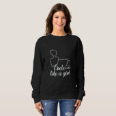 Code wie ein Mädchen für weibliche Programmierermä Sweatshirt (Vorne ganz)