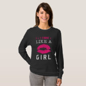 Code wie eine Girl Lips Coder Programmiersoftware T-Shirt (Vorne ganz)