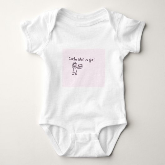 Code wie eine Mädchenzeitschrift Baby Strampler (Vorderseite)