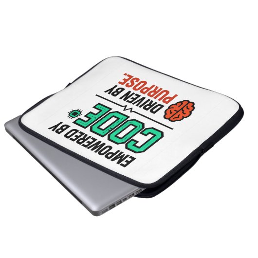 Code With Purpose Laptop Sleeve (Vorne Knopf)