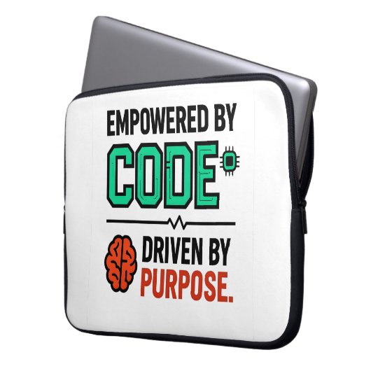 Code With Purpose Laptop Sleeve (Vorderseite Links)
