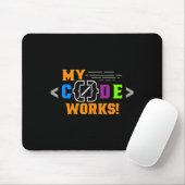 Code works funny programmer coding softwareCode wo Mousepad (Mit Mouse)