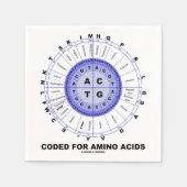 Coded For Amino Acids (Genetic Code DNA) Serviette (Vorderseite)