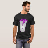Codein Lean Double Cup Styrofoam Lila Drank CU T-Shirt (Vorne ganz)