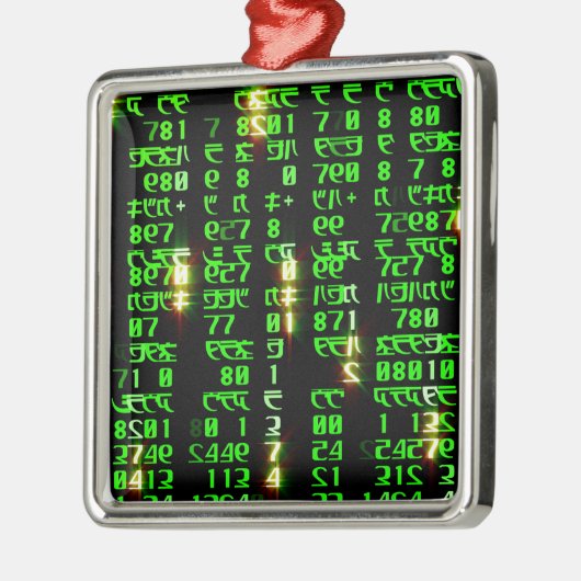 Codematrix Ornament Aus Metall (Links)