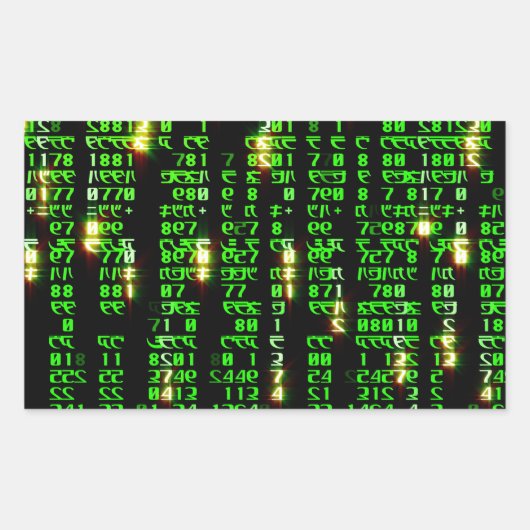 Codematrix Rechteckiger Aufkleber (Vorderseite)