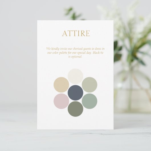 Codenummer der Farbe Dot Sage für die Hochzeitskle Begleitkarte (Stehend Vorderseite)